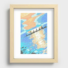 Rowing at dawn Recessed Framed Print