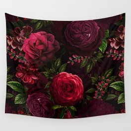 Vintage & Shabby Chic - Vintage & Shabby Chic - Mystical Night Roses Wall Tapestry