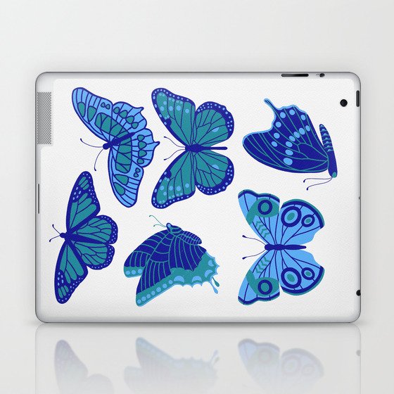 Texas Butterflies – Blue and Teal Laptop & iPad Skin