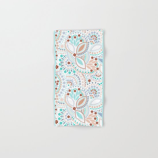 Colorful pattern light pastel colors with beads Hand & Bath Towel