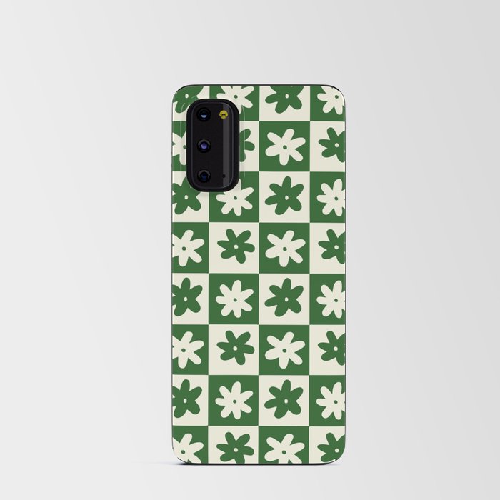 Forest Green Checker De Fleur Android Card Case