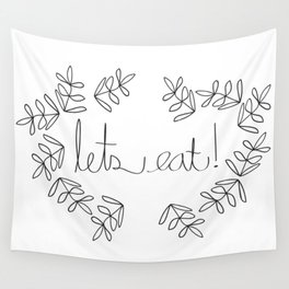 Let's Eat Pattern Wall Tapestry