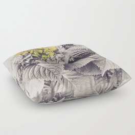 Hydrangea Color Splash - dreamy sepia and yelllow photo art Floor Pillow