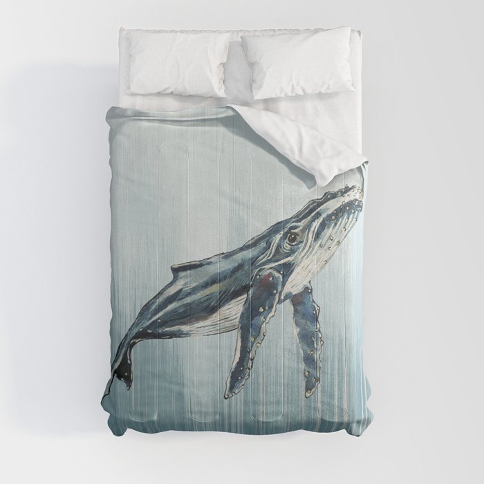 Watercolour Humpback Whale Comforter