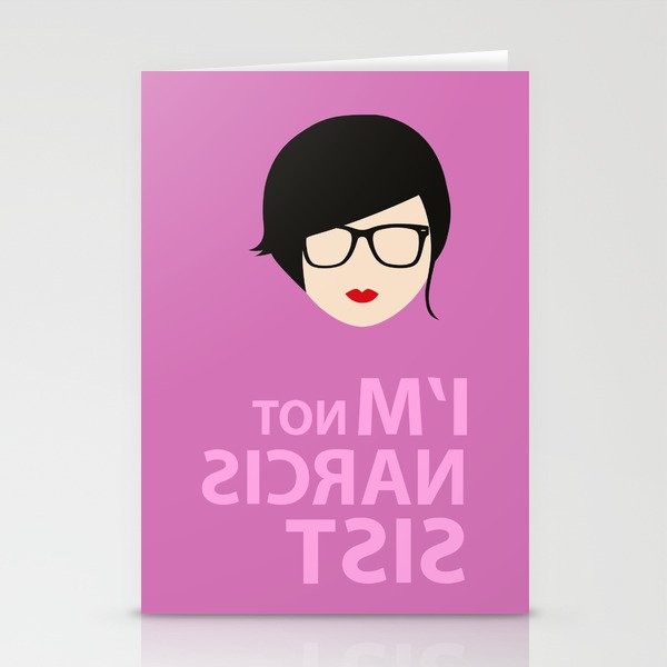 I'm not narcissist - woman version Stationery Cards