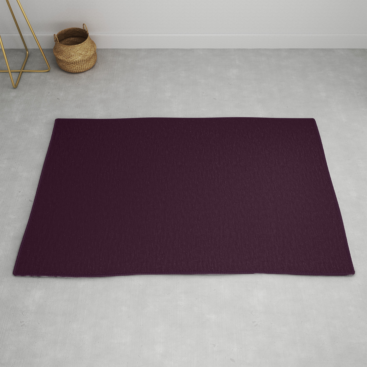 Eggplant Purple Color Scheme Home Decor Rug By