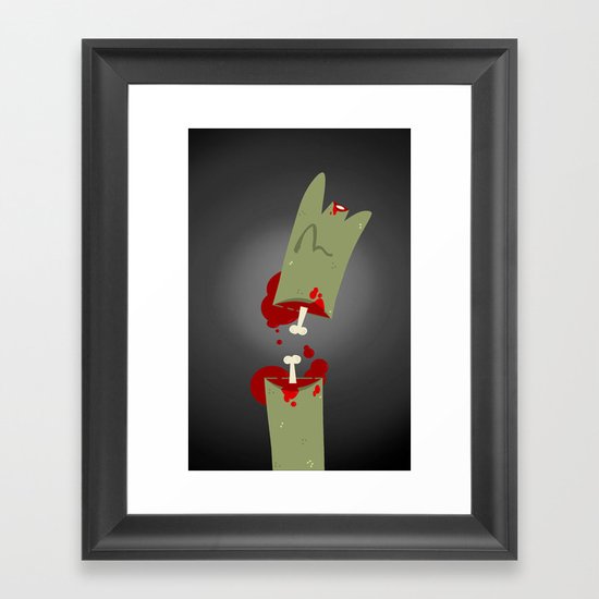Lefty Zombie Framed Art Print