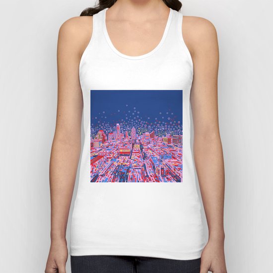 austin texas city skyline Unisex Tank Top
