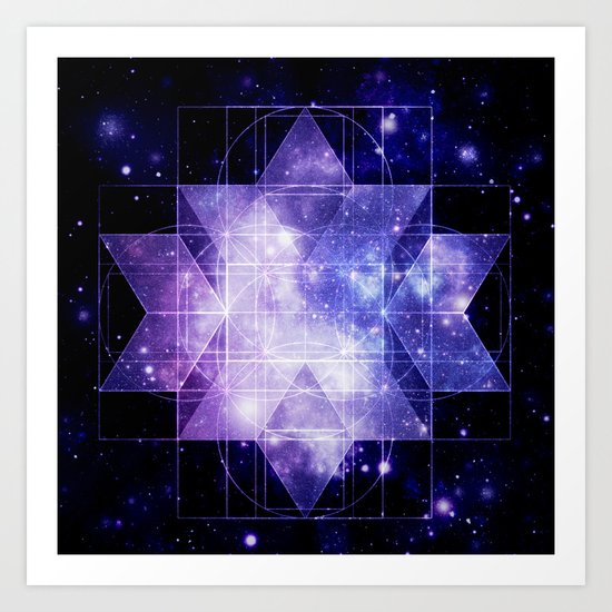 galaxy sacred Geometry Art Print