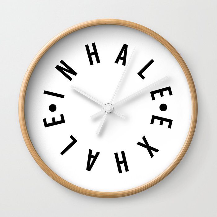 inhale exhale Wall Clock