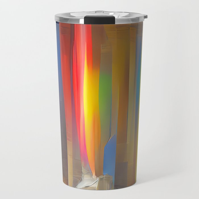 Spectral Prism Abstract Aesthetic No4 Travel Mug