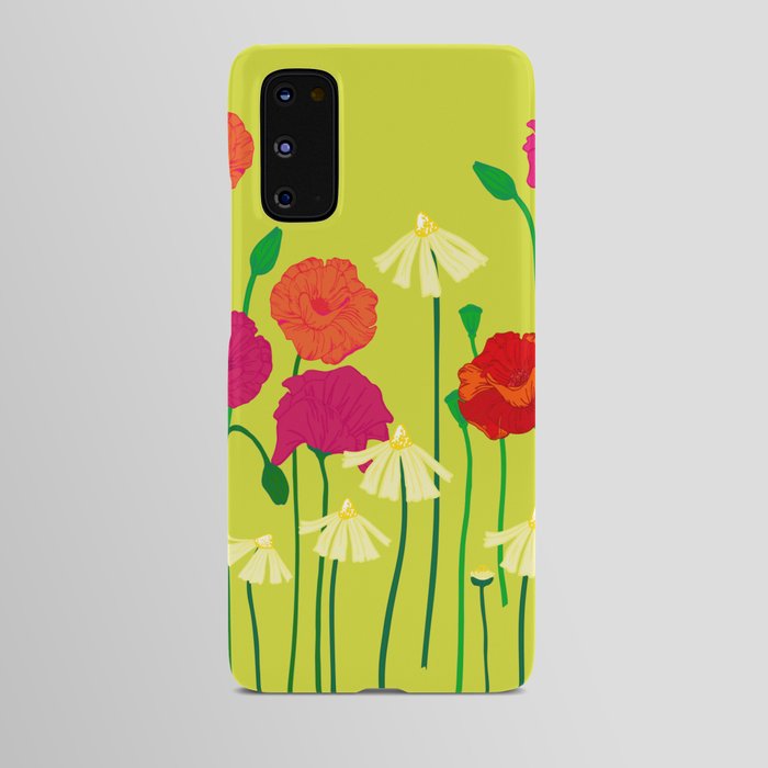 Happy Poppy Day in Yellow Android Case