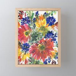 colorful bouquet: gerberas Framed Mini Art Print