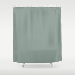 Dark Pastel Green Solid Color - Accent Shade - Matches Sherwin Williams Jasper Stone SW 9133 Shower Curtain