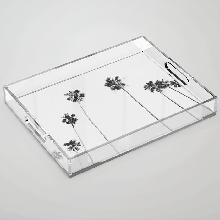 Black & White Palms Acrylic Tray