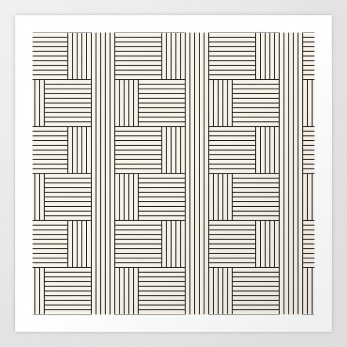Cross Line Pattern Art Print
