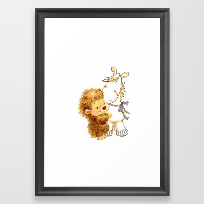 Baby Hedgehog Hedgie Pony Horse Nursery Room Framed Art Print Baby Hedgehog Hedgie Pony Horse Nursery Room Framed Art Print