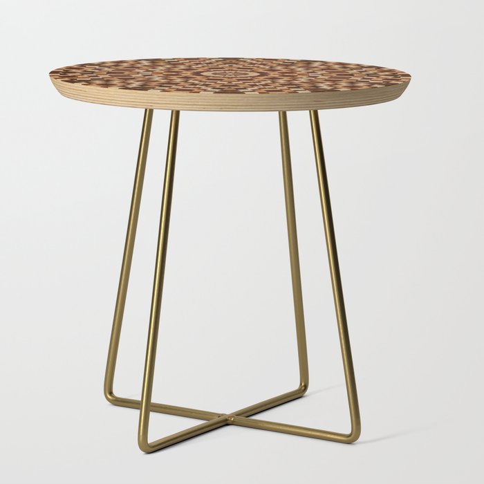beige and brown textile Side Table