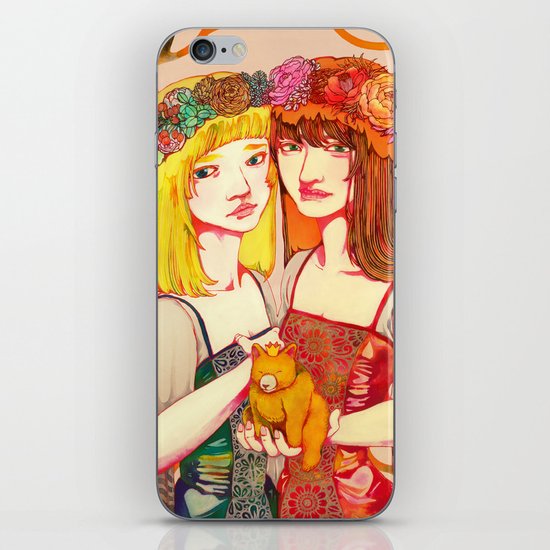 Snow White and Rose Red iPhone Skin