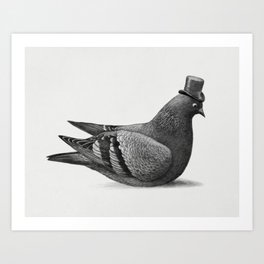 Dapper Pigeon  Art Print