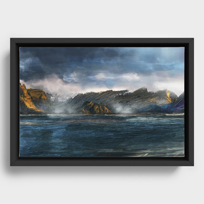 Mountain Landscape Framed Canvas