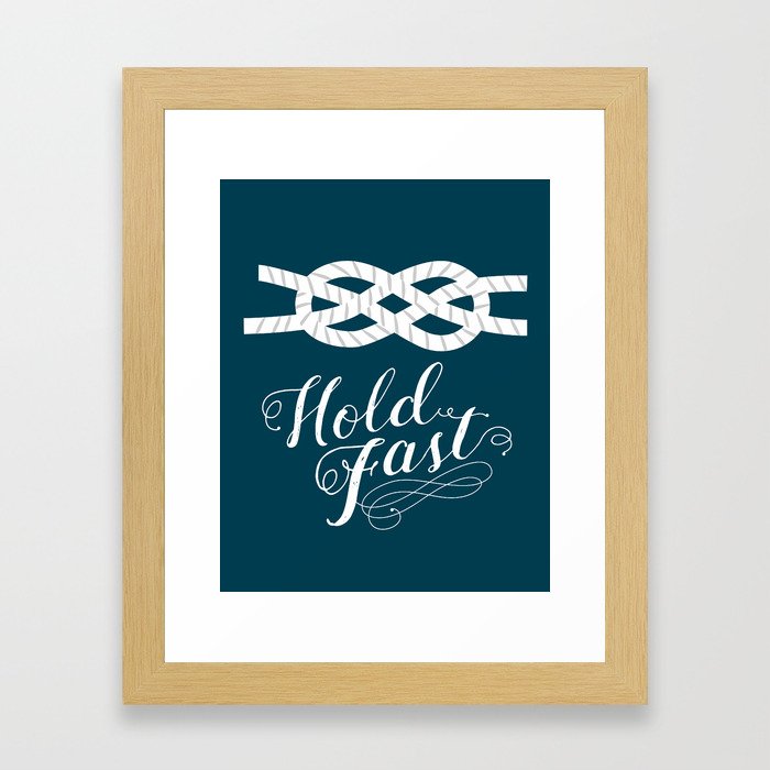 Hold Fast Nautical Knot Framed Art Print