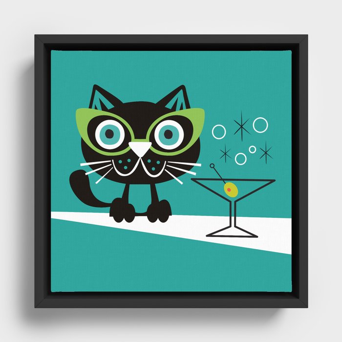 1950s Swank Mid Century Modern Cat Shirt