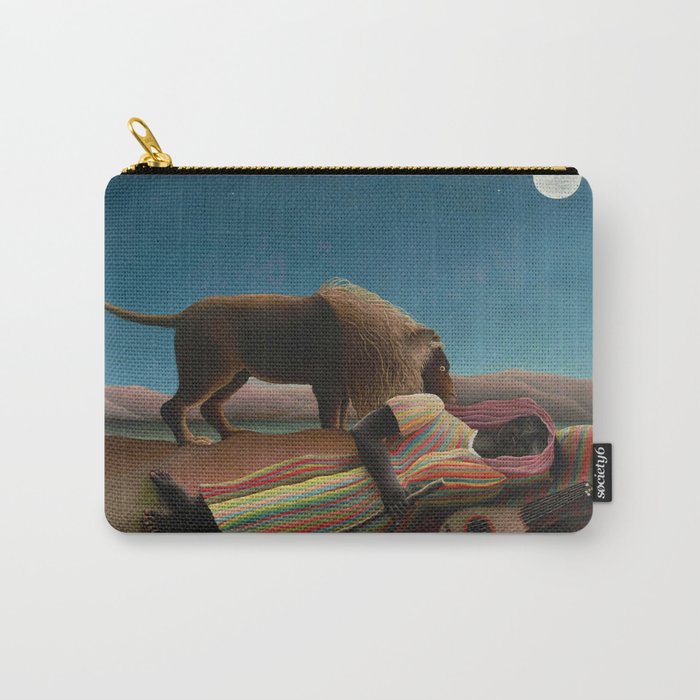 Henri Rousseau, The Sleeping Gypsy, Art Prints Carry-All Pouch