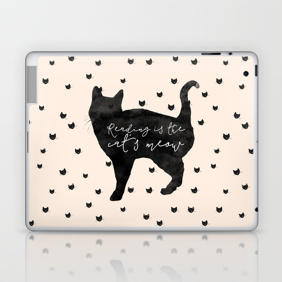 Reading Is The Cat S Meow Laptop Ipad Skin By Smelltheflowers
