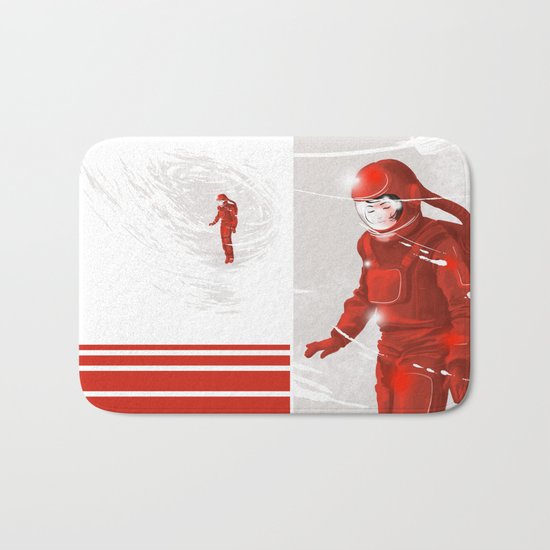 Hiroko in Storm // (astronaut girl) Bath Mat