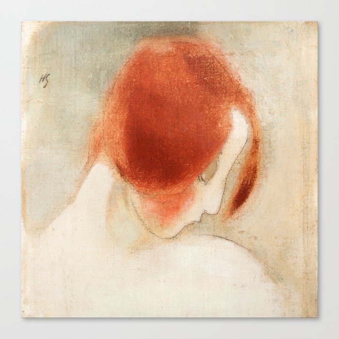 Helene Schjerfbeck - The Red-Haired Girl II Canvas Print