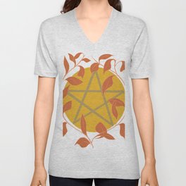 Autumn Pentagram V Neck T Shirt