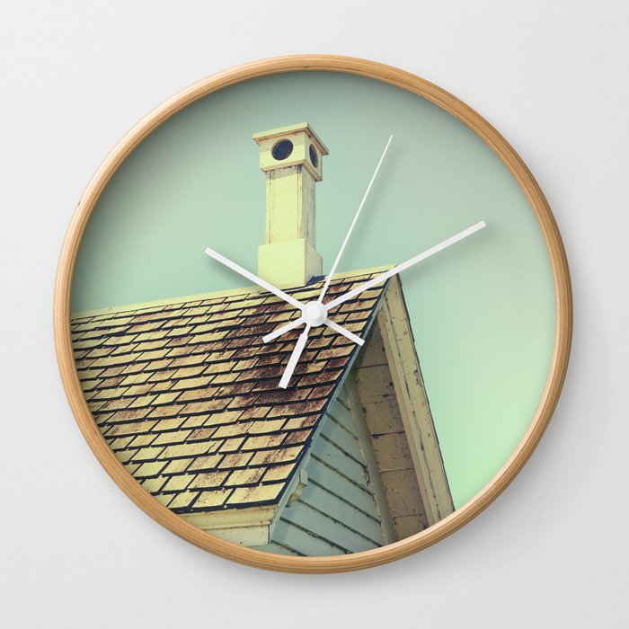 Summer cottage gable roof Wall Clock
