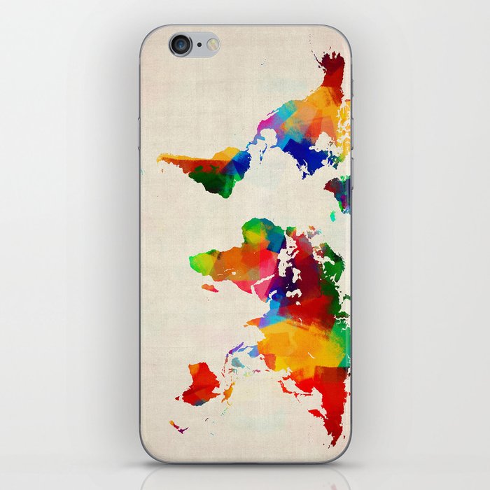 Map of the World Map Painting iPhone Skin