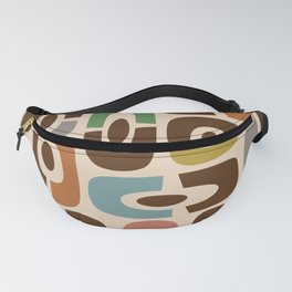 Colorful Mid-Century Modern Cosmic Abstract 383 Fanny Pack