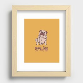 Just a Little Puggy - mustard Recessed Framed Print