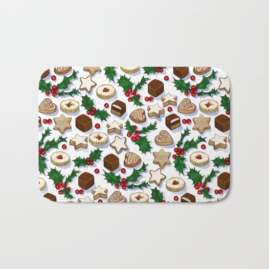 Christmas Treats and Cookies Bath Mat