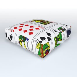 65 MCMLXV Cosplay Royal Flush Deck of Cards Pattern Outdoor Floor Cushion | Gamble, Hearts, Vegas, Spade, Games, Casino, Diamonds, Clubs, Gambler, Lasvegas 
