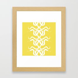 Snake Tracks Yellow Framed Art Print