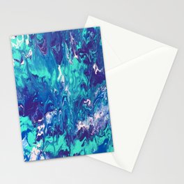 Marbled Blue Stationery Card