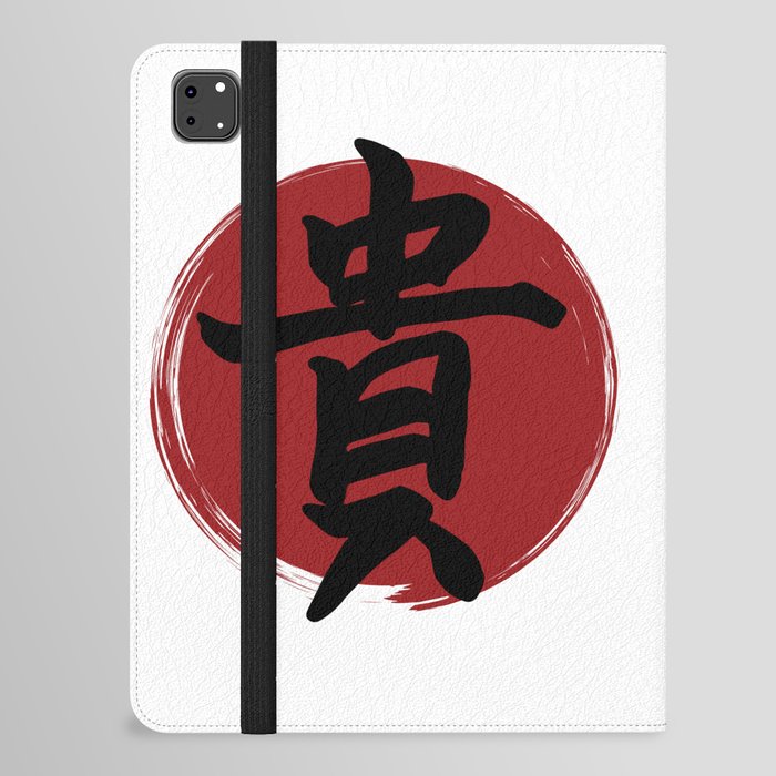 Honor Kanji Symbol Ink Calligraphy iPad Folio Case