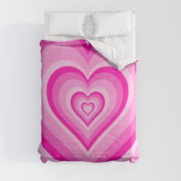 Pink Love Heart Comforter