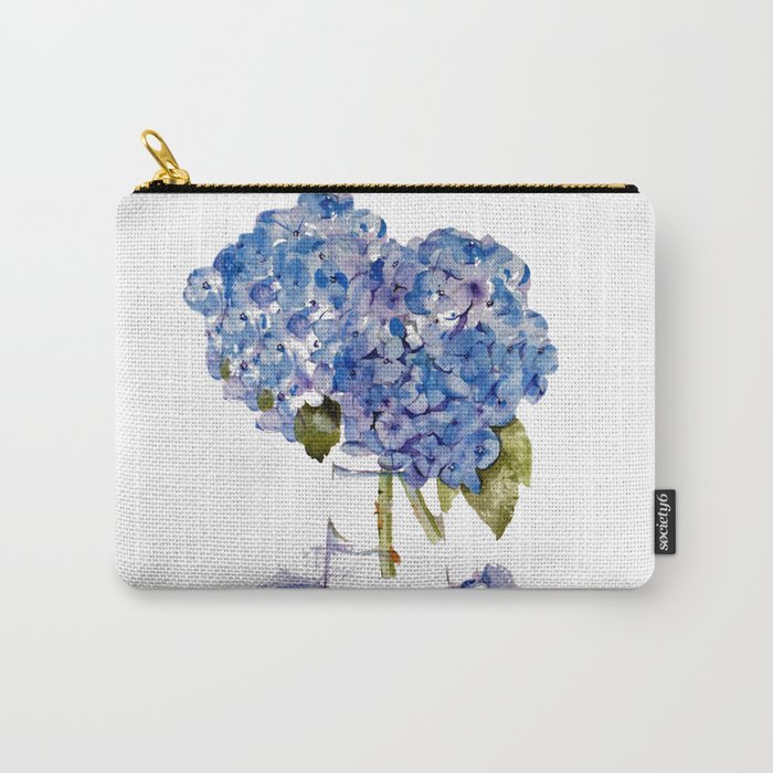 Cape Cod Hydrangea Large Canvas Carry-All Pouch