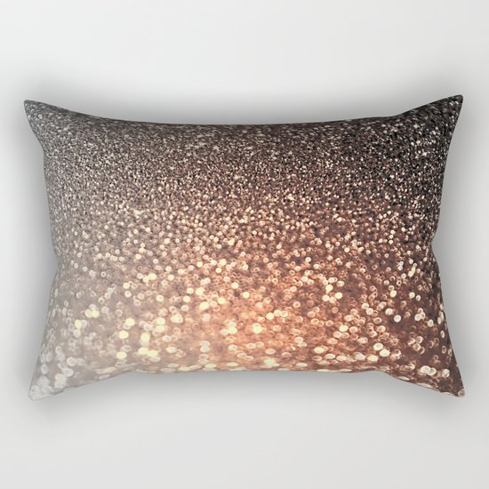 Tortilla brown Glitter effect - Sparkle and Glamour on #Society6 Rectangular Pillow