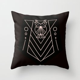Geometric Athenian Owl Throw Pillow