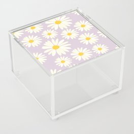Daisy Floral Seamless Pattern | Queen Pink Daisy Pattern | Danish Pastel  Acrylic Box