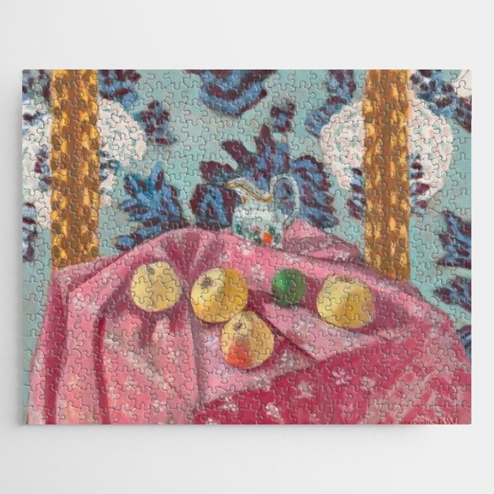Still Life with Apples on a Pink Tablecloth, 1924. Henri Matisse  Jigsaw Puzzle