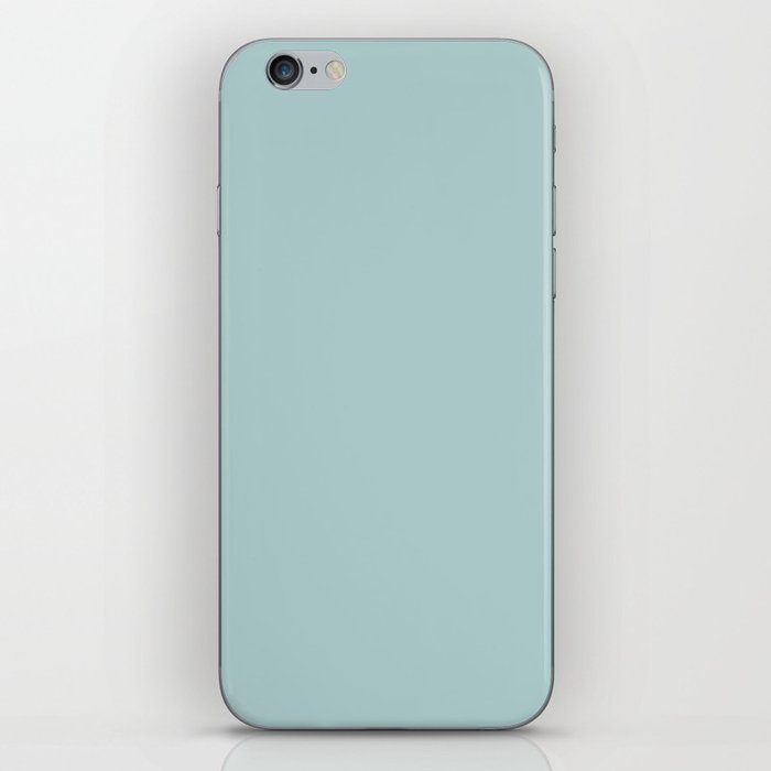 Pastel Blue Solid Color Hue Shade - Patternless iPhone Skin