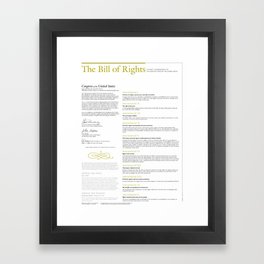 The Bill of Rights (extended version) Framed Art Print