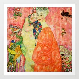 Gustav Klimt The Friends, 1916  Art Print